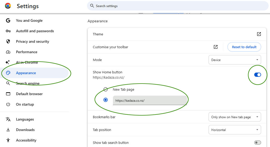 Chrome instructions step 2