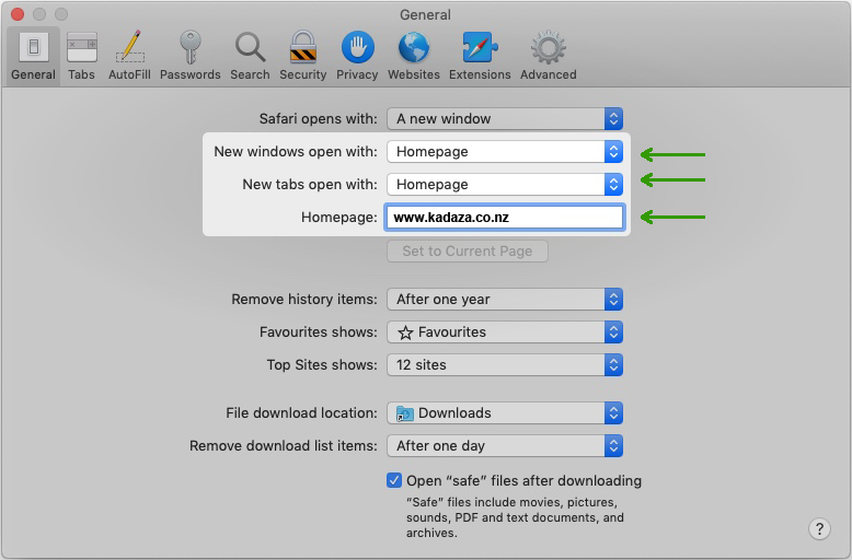 Safari instructions step 2